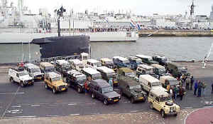 The Land Rover Club Holland visits the Dolfijn (4) in Den Helder, 14 Nov 1999.