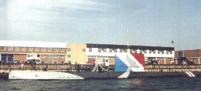 Potvis 'dressed up' for her decommissioning ceremony, 1992. (Photo: © Gerard Pennock).