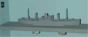 US Recognition model of the Japanese Hokkai Maru. (Courtesy USS Bowfin Submarine Museum & Park).