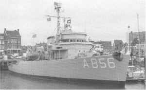 Mercuur (3) as a museum ship in Scheveningen, 1 Oct 1993.